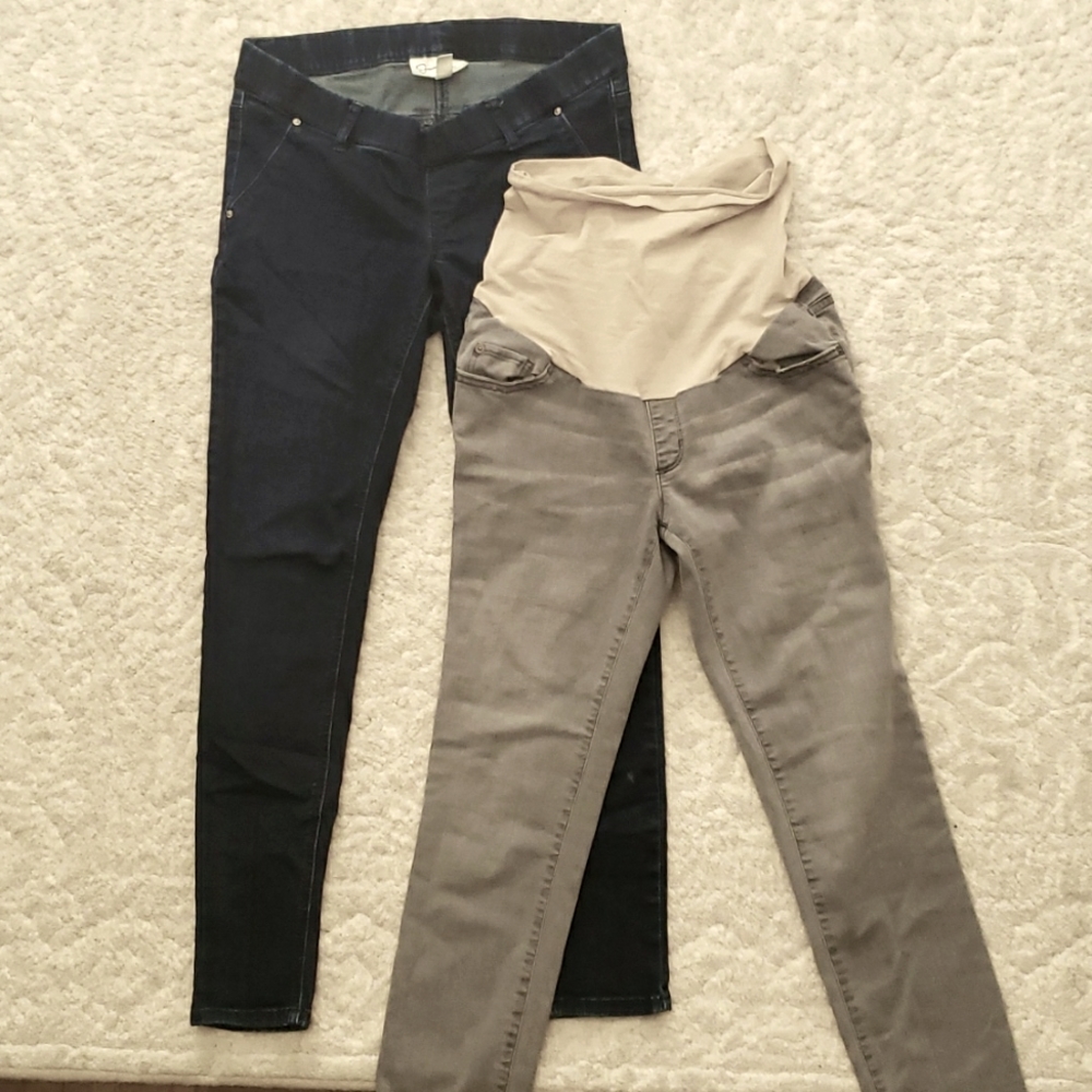 2 pair maternity jeans